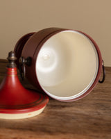 Scarlet & Gilt Tole Covered Urn Ice Bucket - Lone Fox