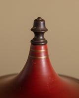 Scarlet & Gilt Tole Covered Urn Ice Bucket - Lone Fox