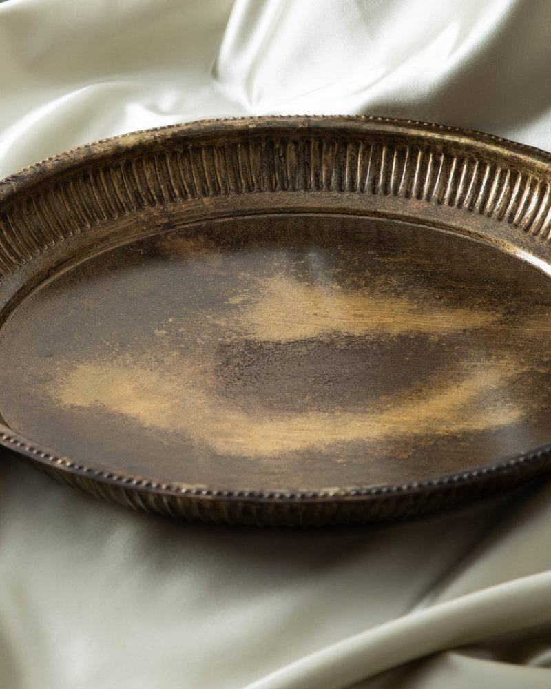 Scorched Brass Metal Tray - Lone Fox