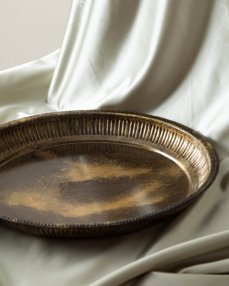 Scorched Brass Metal Tray - Lone Fox