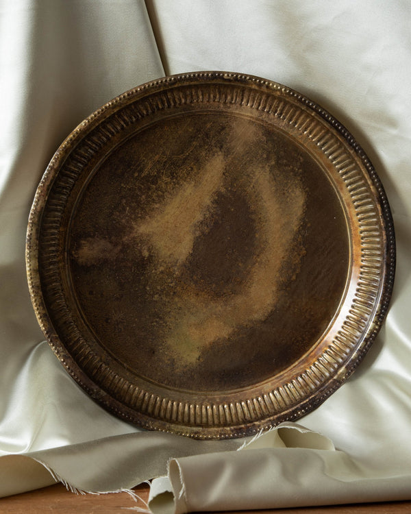 Scorched Brass Metal Tray - Lone Fox