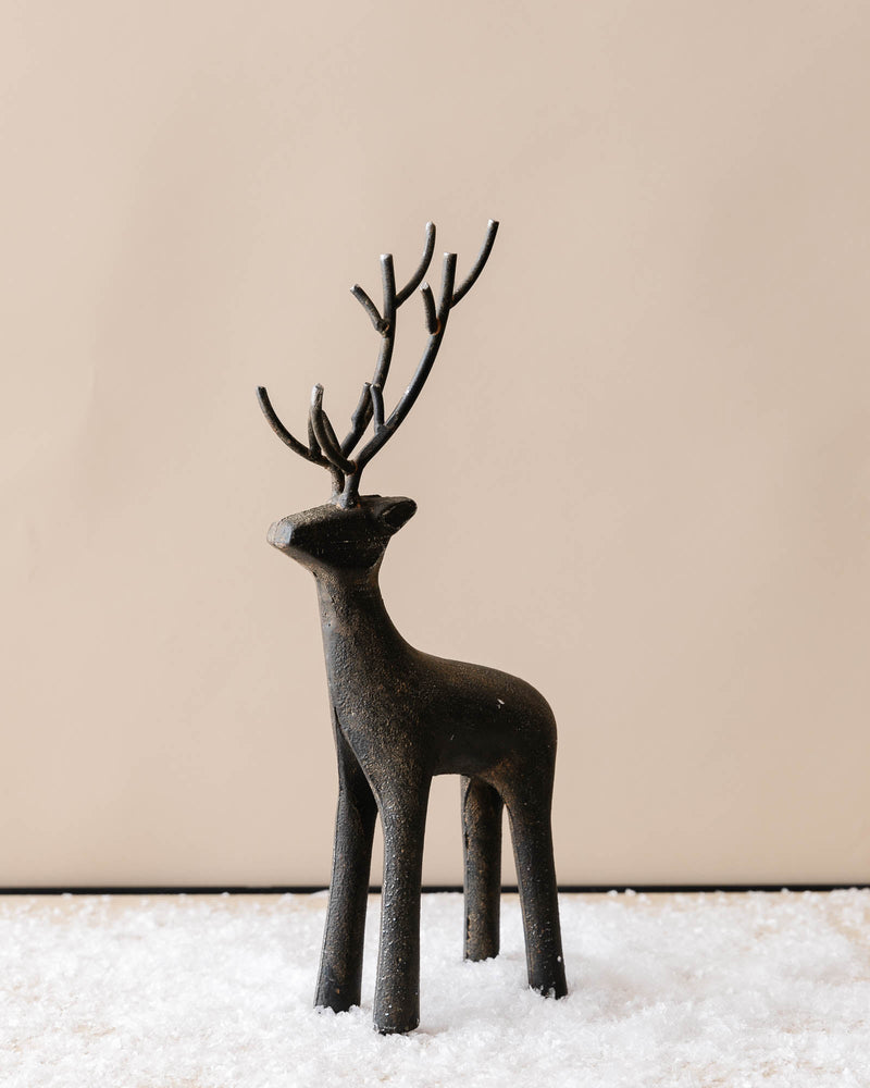 Sculpted Iron Reindeers - Lone Fox