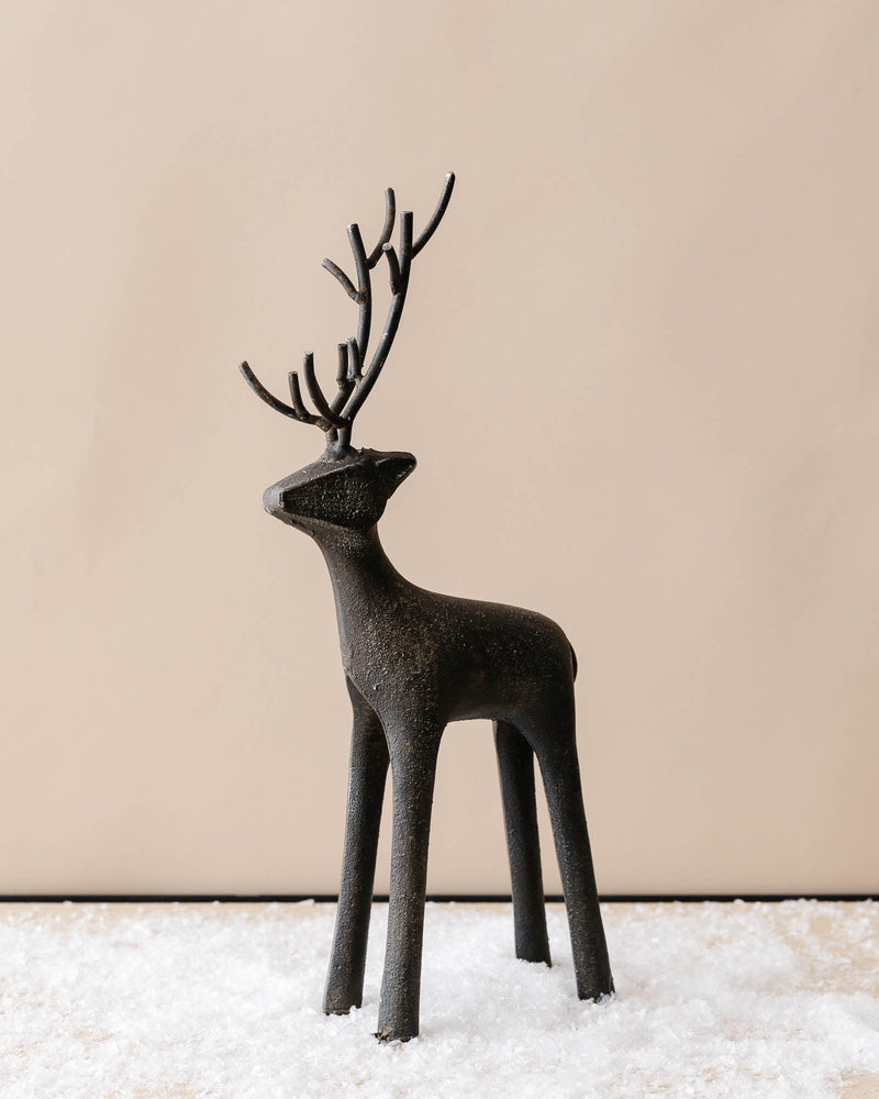 Sculpted Iron Reindeers - Lone Fox