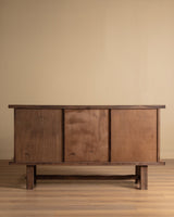 Sculptural Brutalist Elm Sideboard by Olavi Hanninen, Finland, 1950's (2 available) - Lone Fox