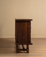 Sculptural Brutalist Elm Sideboard by Olavi Hanninen, Finland, 1950's (2 available) - Lone Fox