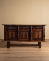 Sculptural Brutalist Elm Sideboard by Olavi Hanninen, Finland, 1950's (2 available) - Lone Fox