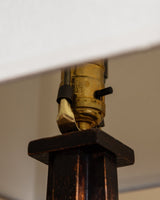 Sculptural Curved Wood Table Lamp, American, 1940s - Lone Fox