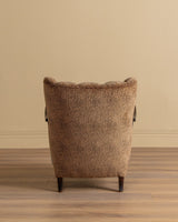 Sculptural Danish Fluted Lounge Chairs in Warm Dotted Chenille, 1950s (2 Available) - Lone Fox