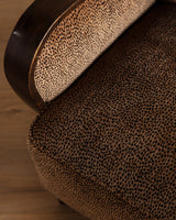 Sculptural Danish Fluted Lounge Chairs in Warm Dotted Chenille, 1950s (2 Available) - Lone Fox