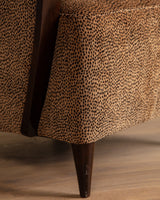 Sculptural Danish Fluted Lounge Chairs in Warm Dotted Chenille, 1950s (2 Available) - Lone Fox