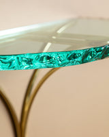 Sculptural Glass & Brass Wall Shelf #4 in the Manner of Fontana Arte, Italy - Lone Fox
