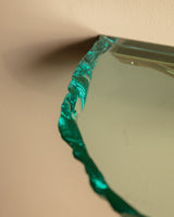Sculptural Glass & Brass Wall Shelf #4 in the Manner of Fontana Arte, Italy - Lone Fox