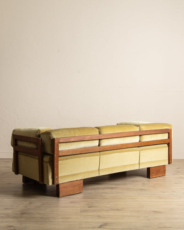 Sculptural Scandinavian Oak & Mohair Daybed / Sofa, 1970's - Lone Fox