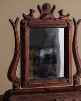 Sculptural Tramp Art Vanity Mirror w/ Drawers, 19th Century - Lone Fox