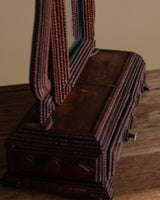 Sculptural Tramp Art Vanity Mirror w/ Drawers, 19th Century - Lone Fox