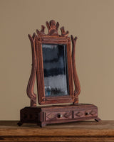 Sculptural Tramp Art Vanity Mirror w/ Drawers, 19th Century - Lone Fox