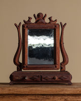 Sculptural Tramp Art Vanity Mirror w/ Drawers, 19th Century - Lone Fox