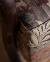 Sculptural Wood Arm Lounge Chair in Plantasia Cotton Linen, France, 1940s (2 available) - Lone Fox