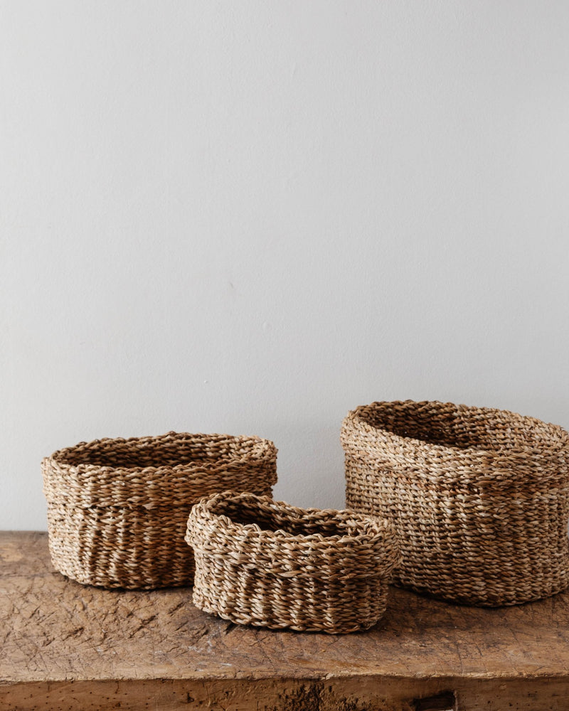 Seagrass Oval Baskets (set of 3) - Lone Fox