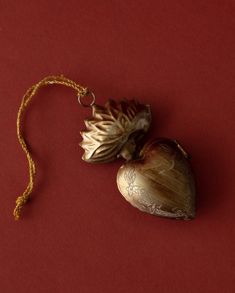 Sentimental Sacred Heart Locket Ornament - Lone Fox