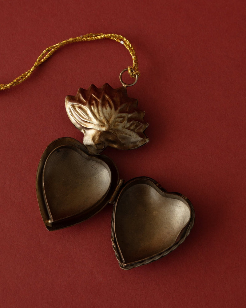 Sentimental Sacred Heart Locket Ornament - Lone Fox