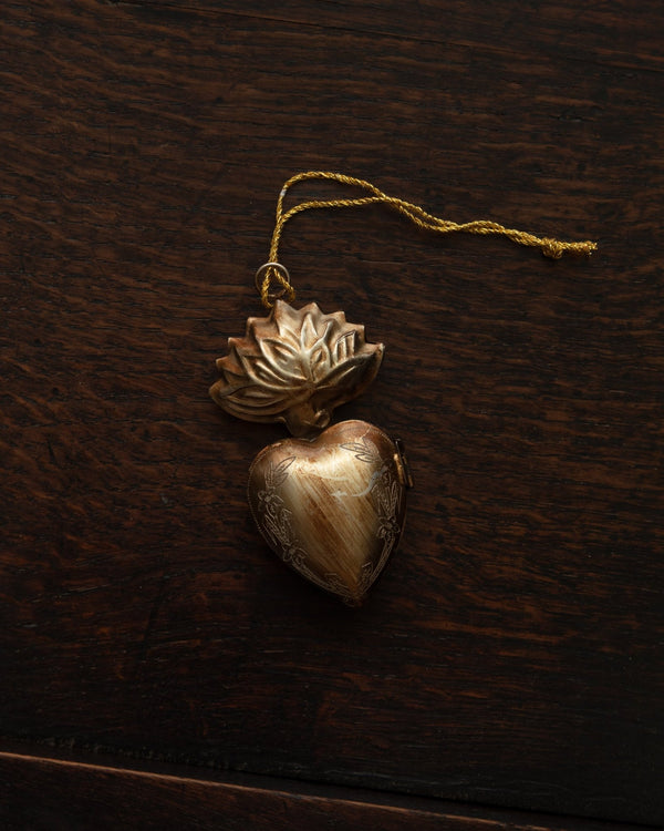 Sentimental Sacred Heart Locket Ornament - Lone Fox