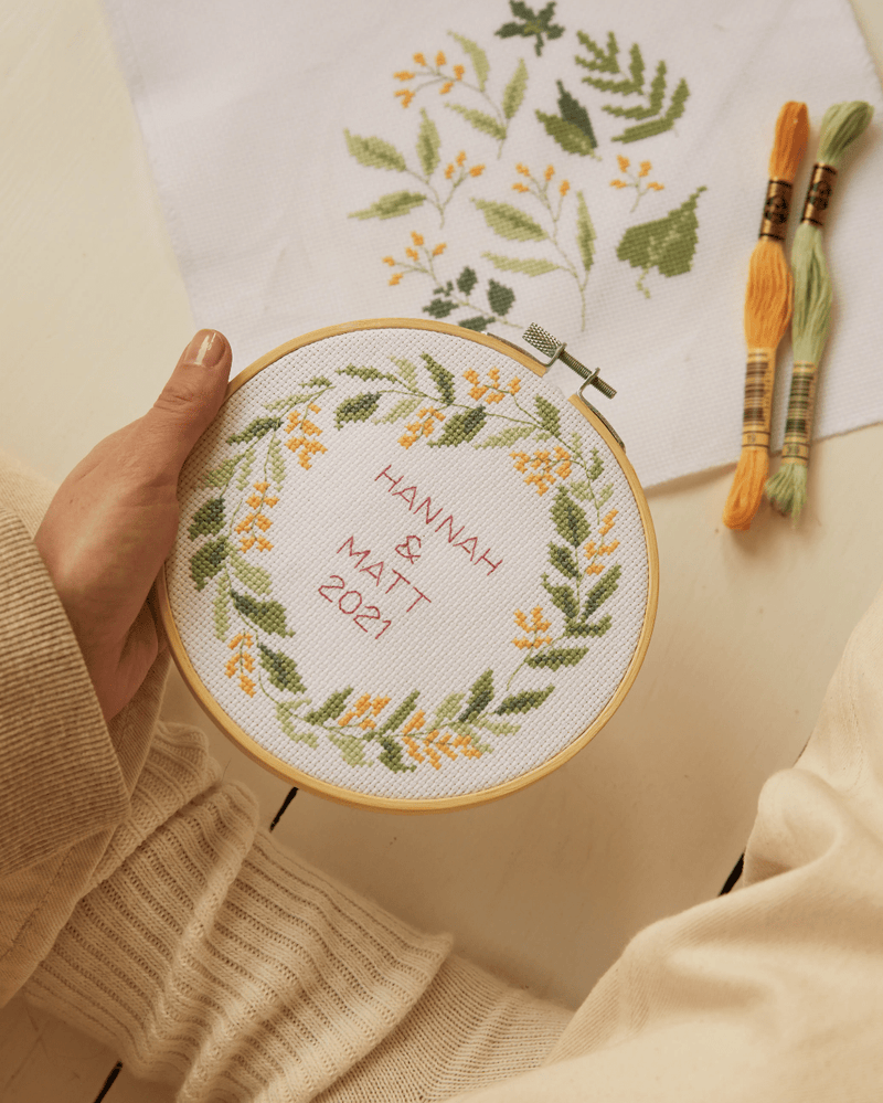 Serene Leaf Cross Stitch Kit - Lone Fox