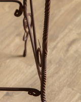 Set of 2 Hand Forged Spanish Twisted Iron Barstools, 1950's - Lone Fox