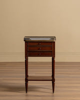 Set of 2 Louis XVI Style Nightstands with Brass Gallery, France, Early 20th Century - Lone Fox