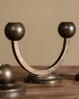 Set of 3 Kolbäck Style Solid Brass Candleholders, Sweden, 1950s - Lone Fox