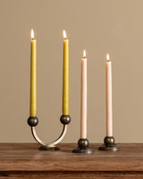 Set of 3 Kolbäck Style Solid Brass Candleholders, Sweden, 1950s - Lone Fox