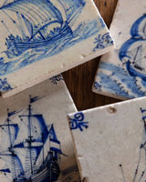 Set of 4 Delft Boat Stone Coasters - Lone Fox