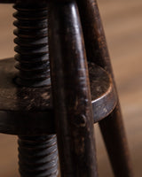 Set of 4 French Carved Wood Artist Stools, 1940's - Lone Fox
