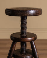 Set of 4 French Carved Wood Artist Stools, 1940's - Lone Fox