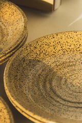 Set of 4 French Stoneware Plates - Lone Fox
