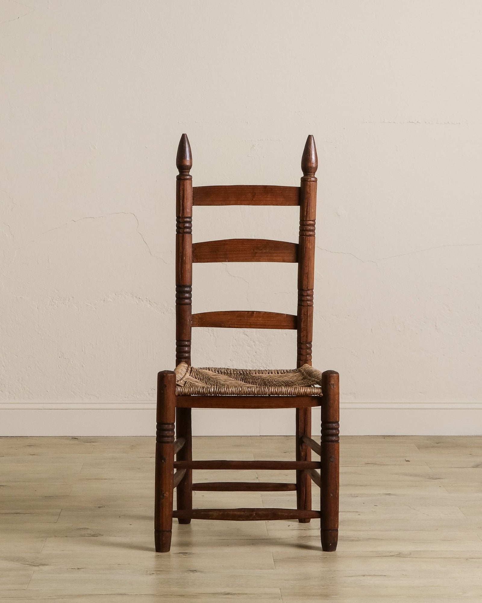 ダイニングチェア Vintage Fabric Wooden Chair set-of-4-handmade-wood-rush-