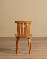 Set of 4 Rustic Pine Chairs by Goran Malmvall, Sweden, 1940s - Lone Fox