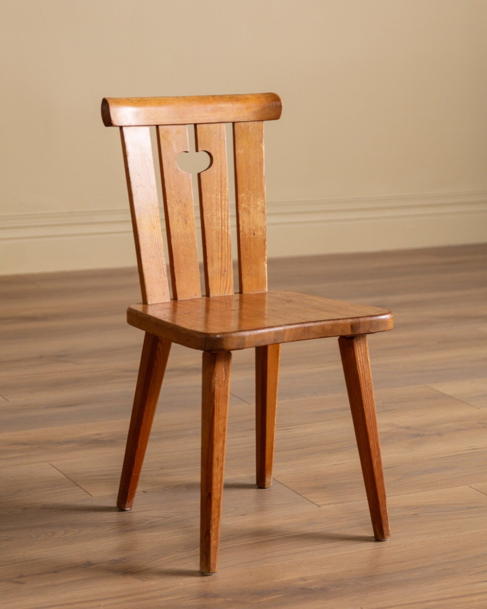 Set of 4 Rustic Pine Chairs by Goran Malmvall, Sweden, 1940s