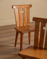 Set of 4 Rustic Pine Chairs by Goran Malmvall, Sweden, 1940s - Lone Fox