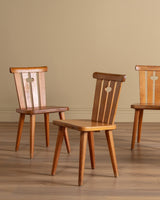 Set of 4 Rustic Pine Chairs by Goran Malmvall, Sweden, 1940s - Lone Fox