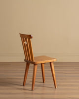 Set of 4 Rustic Pine Chairs by Goran Malmvall, Sweden, 1940s - Lone Fox