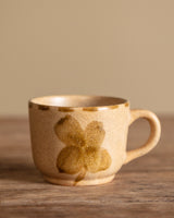 Set of 5 Flower Painted Stoneware Mugs, France, 1970s - Lone Fox