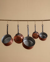 Set of 5 French Copper Pots - Lone Fox