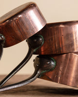 Set of 5 French Copper Pots - Lone Fox