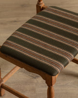 Set of 5 Oak & Green Striped Razorblade Chairs by Henning Kjaernulf, Denmark, 1960's - Lone Fox