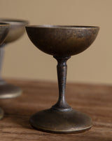 Set of 6 Aged Silver Chalices, 1940's - Lone Fox