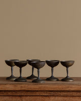 Set of 6 Aged Silver Chalices, 1940's - Lone Fox