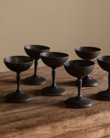 Set of 6 Aged Silver Chalices, 1940's - Lone Fox