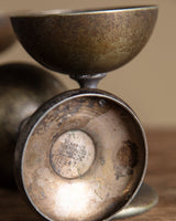 Set of 6 Aged Silver Chalices, 1940's - Lone Fox