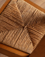 Set of 6 Chunky Pine & Rush Ladder Back Dining Chairs, France, 1960's - Lone Fox